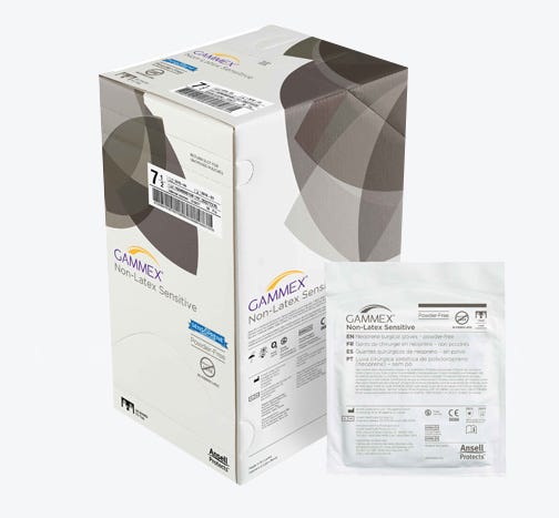 GAMMEX® Non-Latex Sensitive Surgical Gloves, Size 7.5 - 50pr/Box