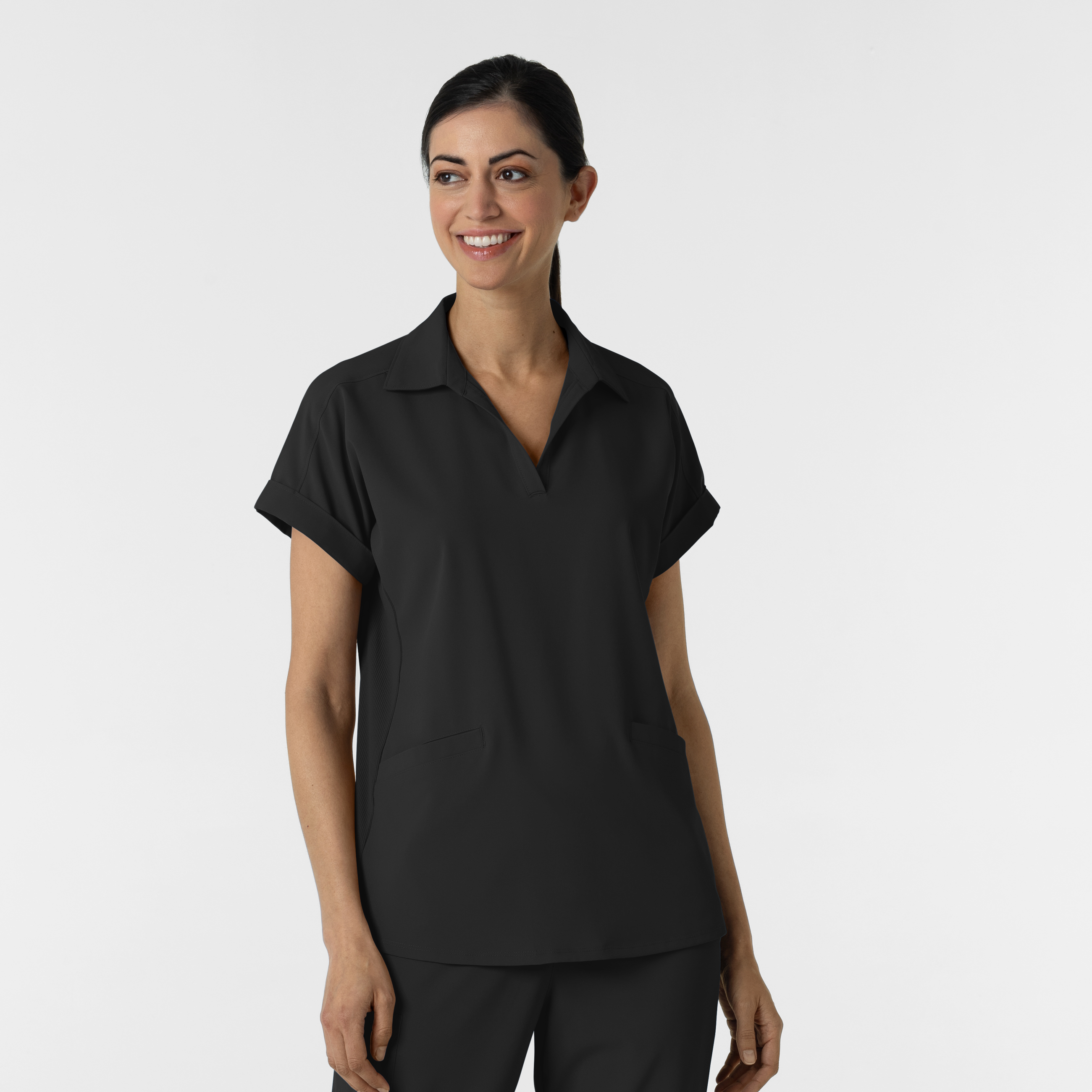 RENEW Women’s Flex-n-Reach Collared Scrub Top-Wonder Wink