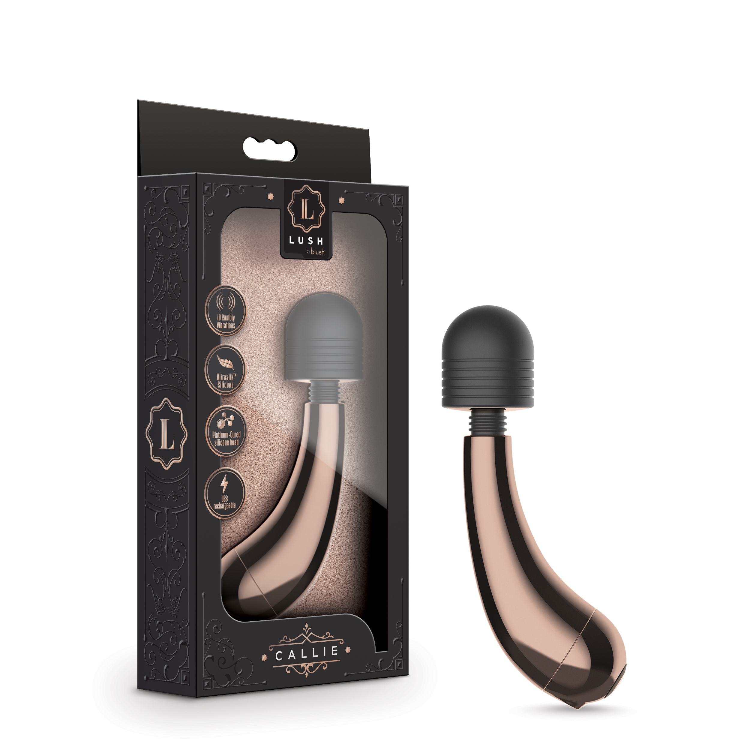 Blush Lush Callie Rose Gold 10 Function Vibrating Massage Wand