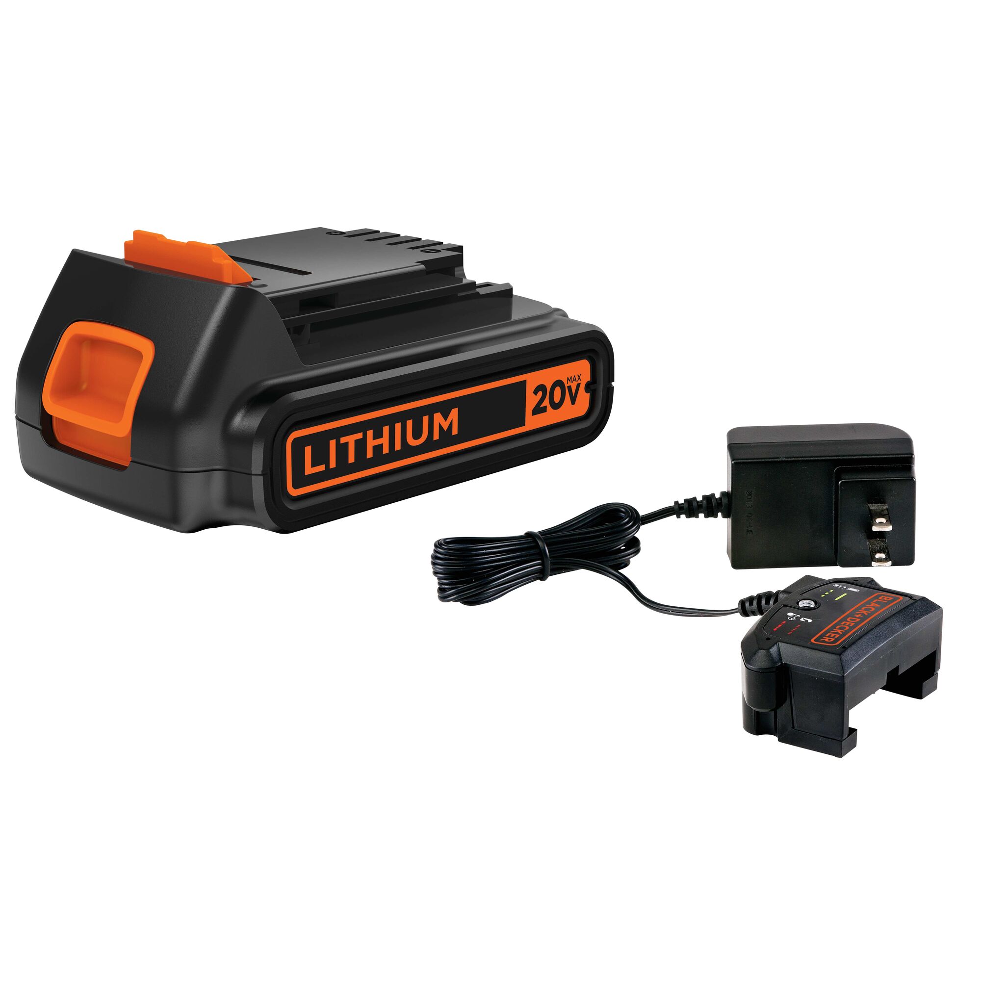 20 volt MAX lithium ion battery plus charger.