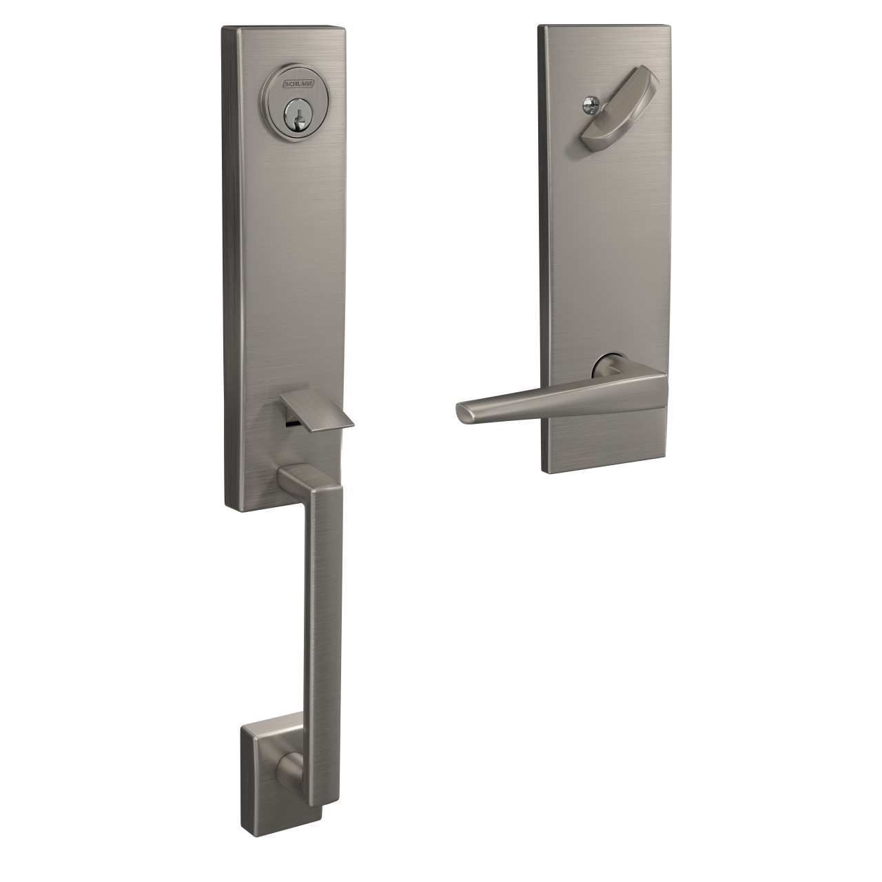 Custom 3/4 Trim Single Cylinder Handleset and Eller Lever with Century Trim