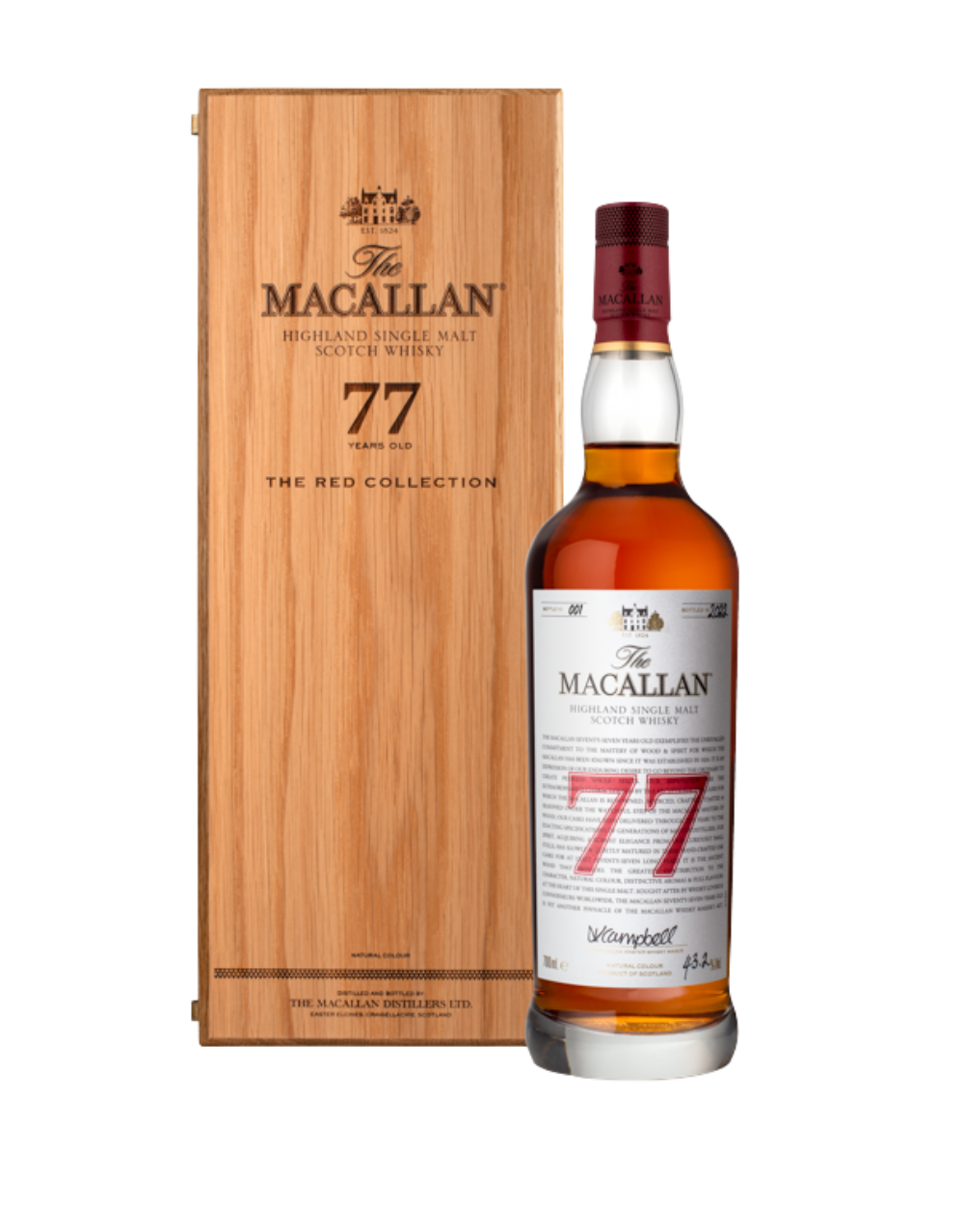 THE MACALLAN RED COLLECTION 77 YEARS OLD