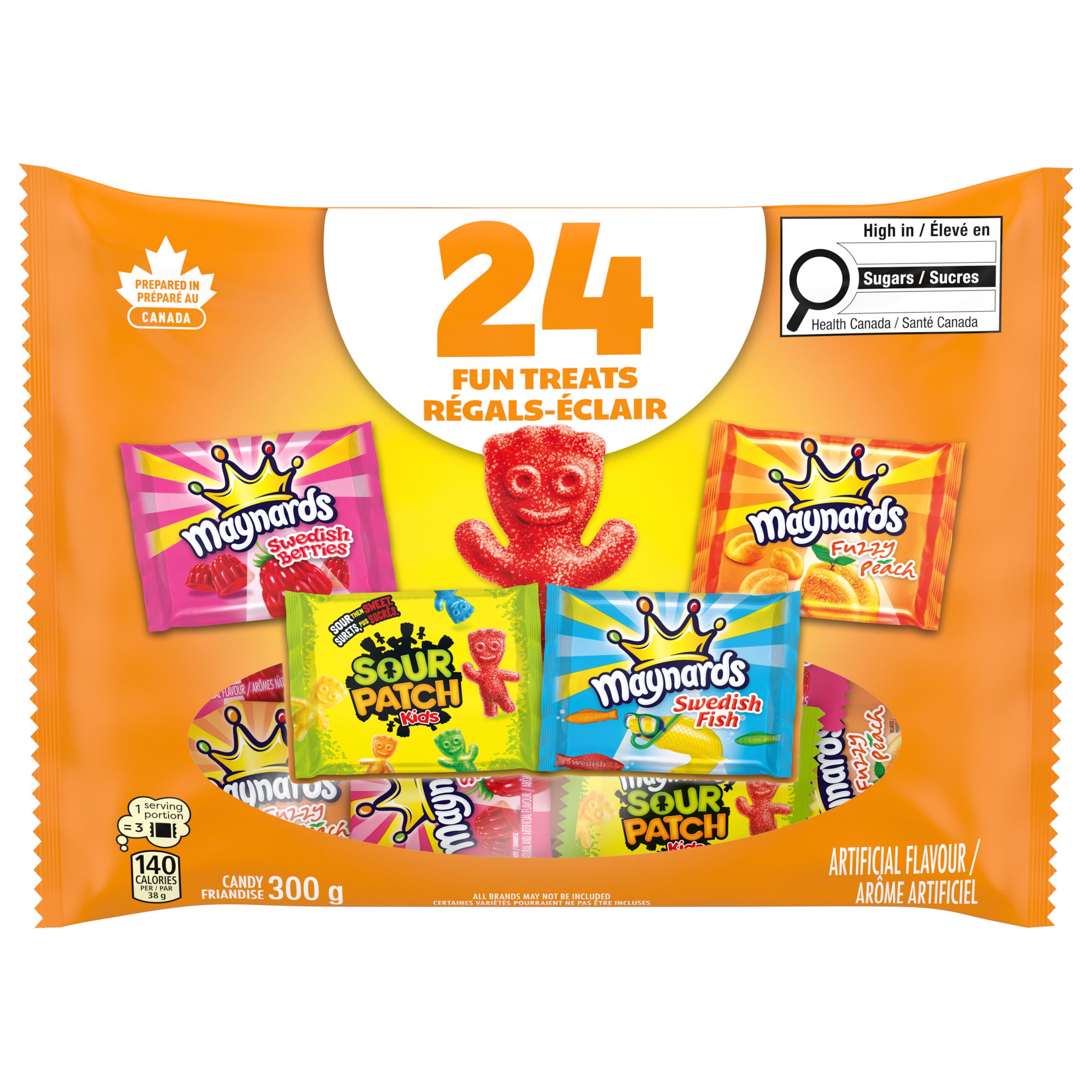 Assortiment de friandises MAYNARDS pour l’Halloween (24 sachets format régal-éclair, 300 g)-0