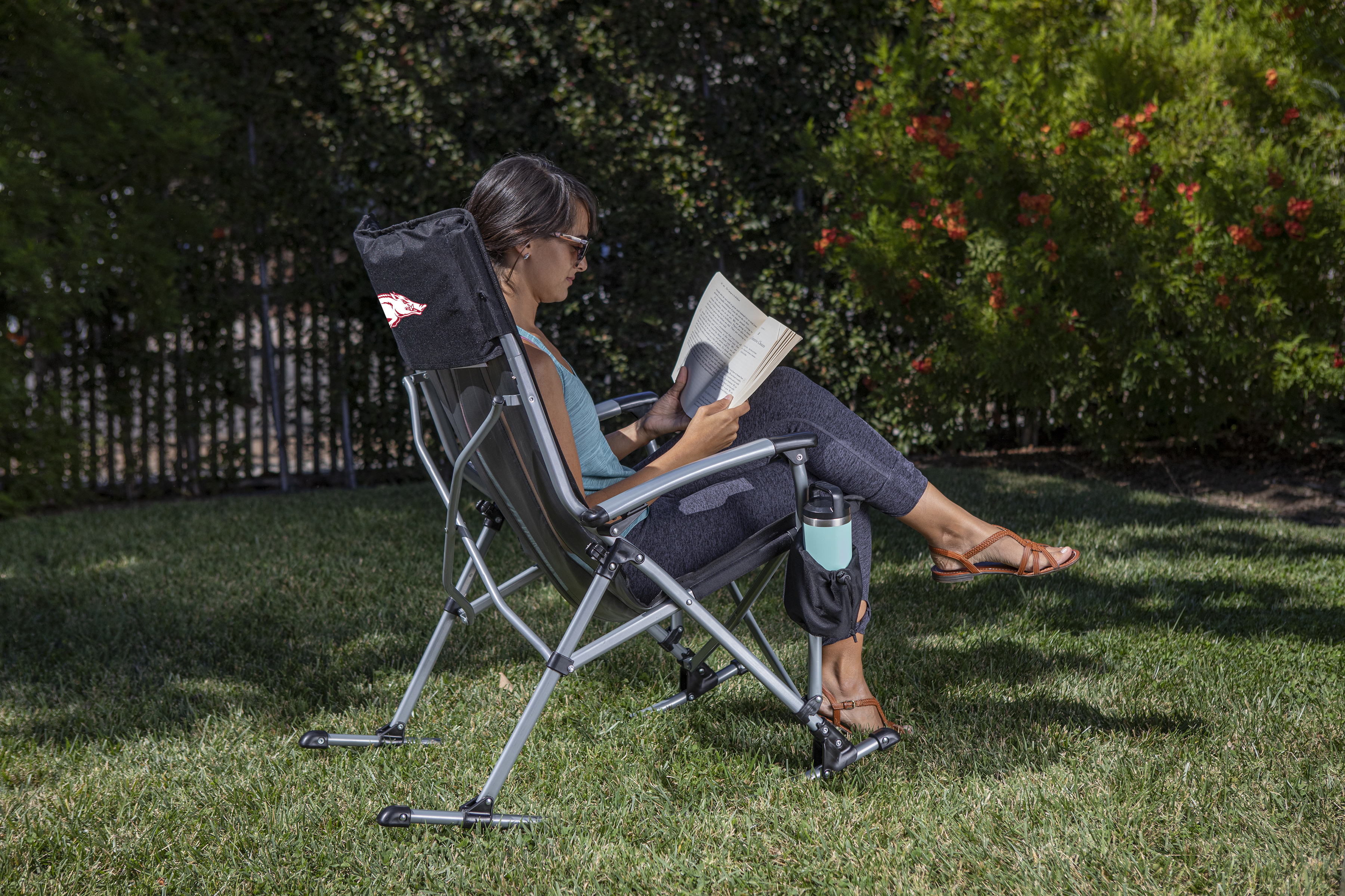 Arkansas Razorbacks - Outdoor Rocking Camp Chair