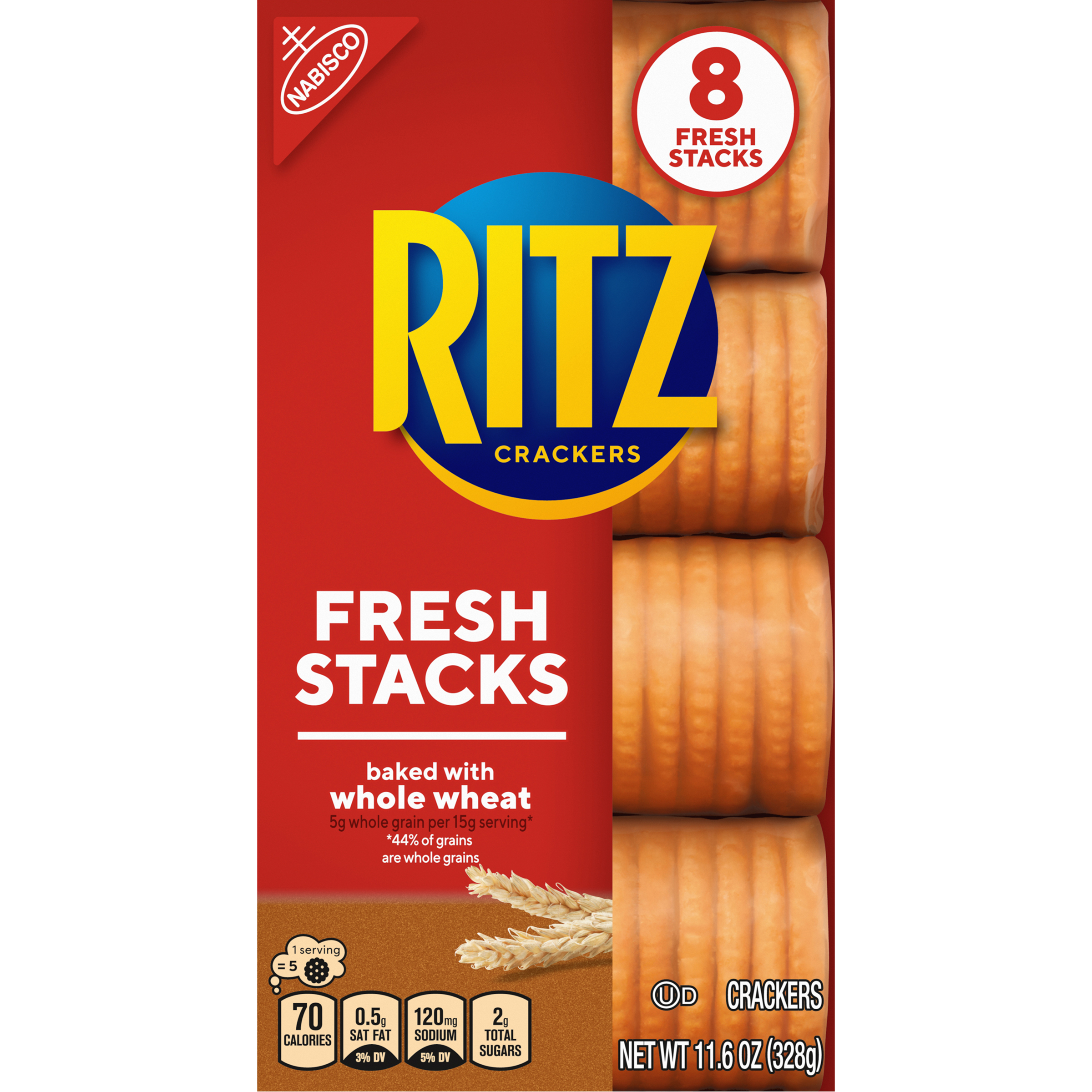 RITZ Fresh Stacks Whole Wheat Crackers, 8 Count, 11.6 oz-1