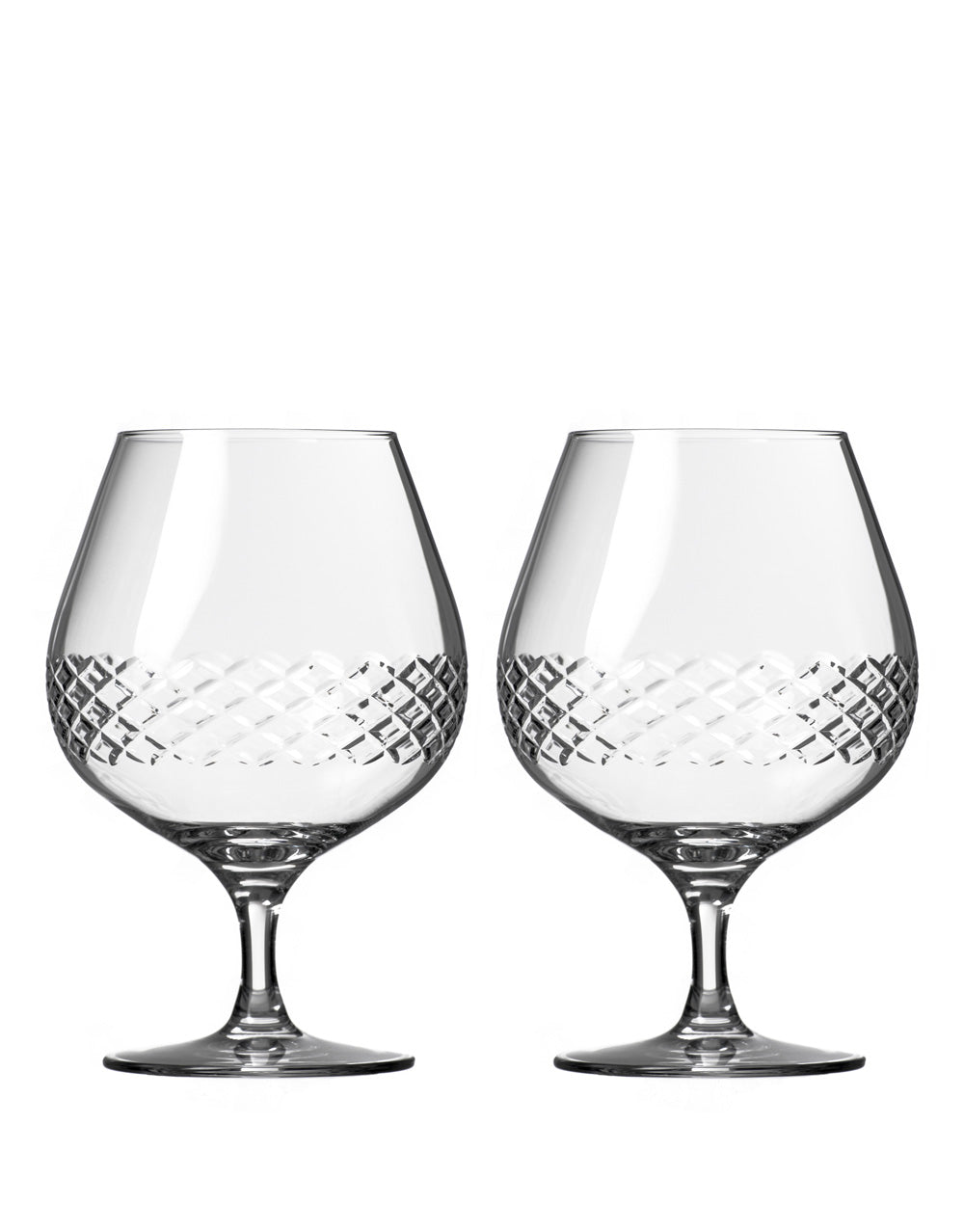ROLF GLASS DIAMOND BRANDY SNIFTER (SET OF 2)
