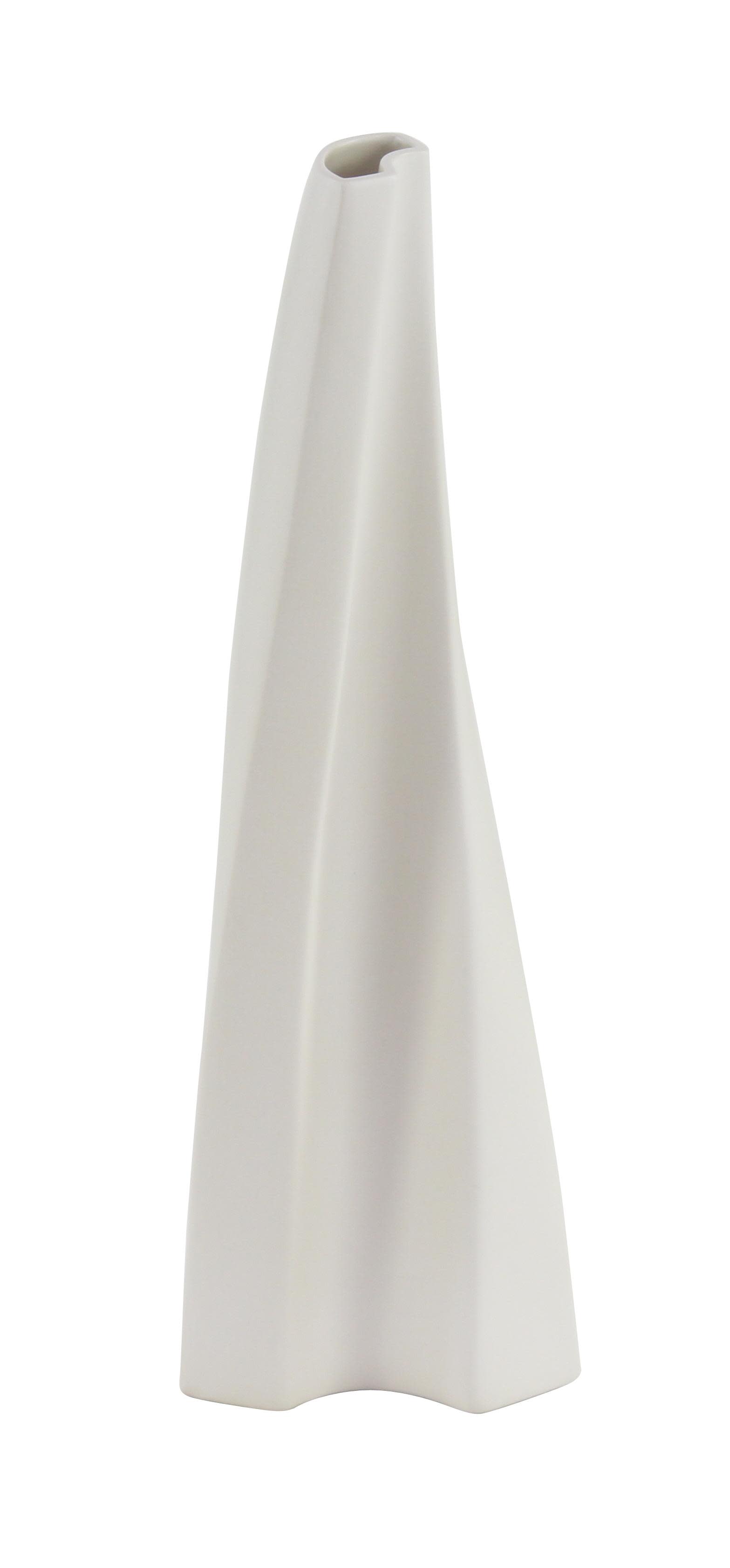 White Ceramic  Vase, 6" x 4" x 19"