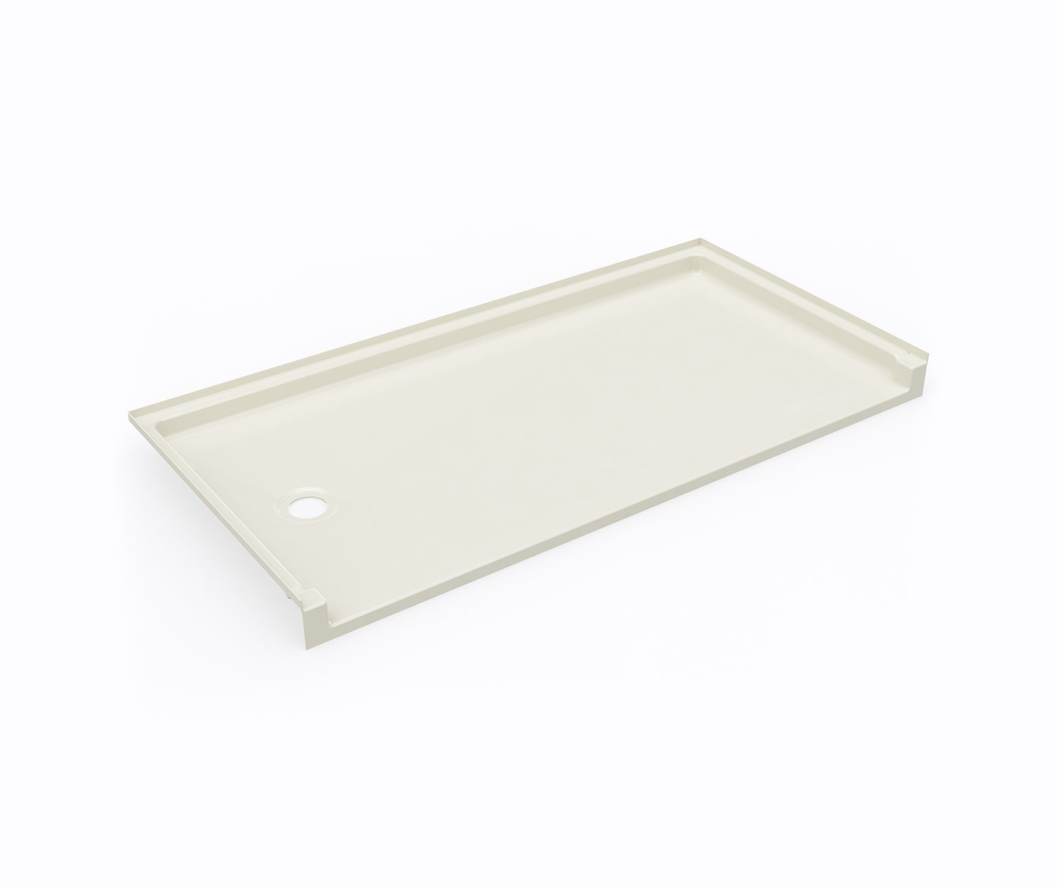 SBF-3060LM/RM 30 x 60 Swanstone® Alcove Shower Pan with Right Hand Drain in White view 7