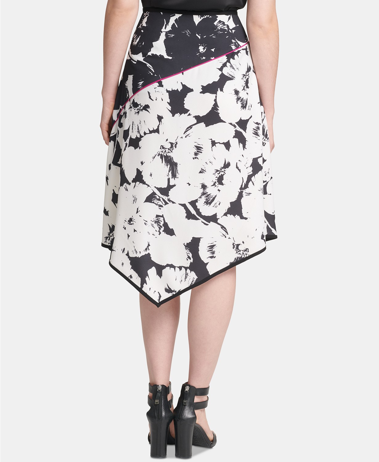 Dkny Women's Printed Asymmetric A-Line Skirt - Gray - Size: 14 | eBay