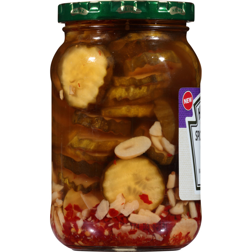 Heinz® Heinz Spicy Garlic Pickle Chips, 16 fl oz Jar Heinz®