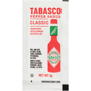 TABASCO® Single Serve Pepper Sauce, 3 Gr. Packets (Pack Of 200) image