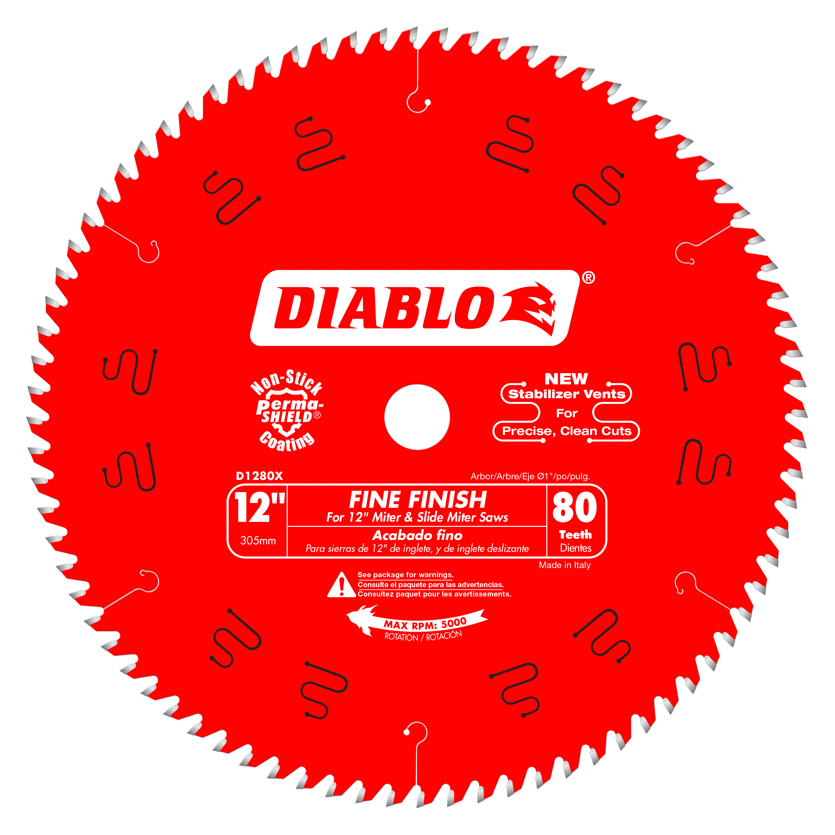 DIABLO 12" X 80T FINISH SAW BLADE