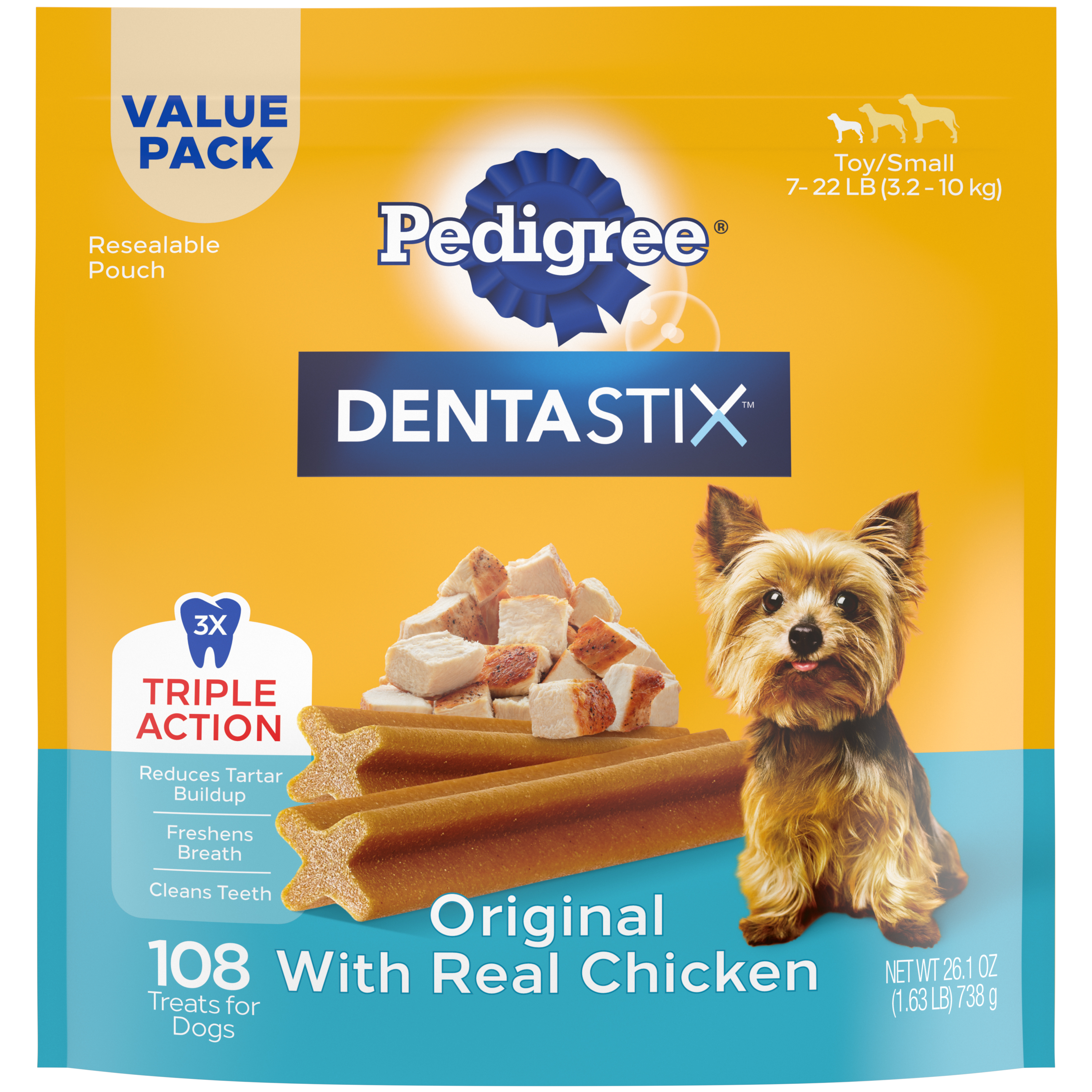 1.63# Pedigree Dentastix Mini 108ct - Health/First Aid