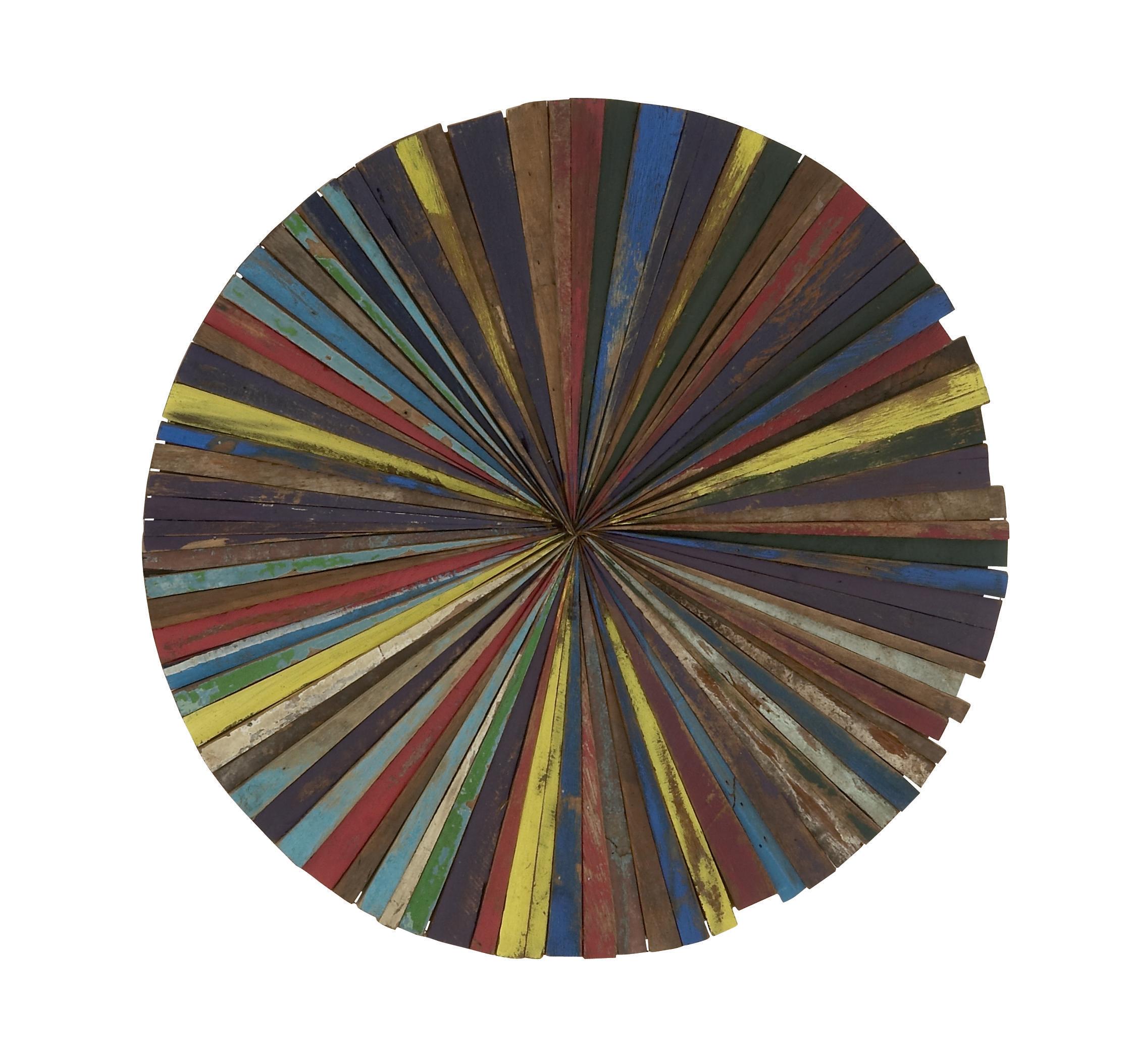 Multi Teak Rustic Wall Decor, 25" x 25" x 2"