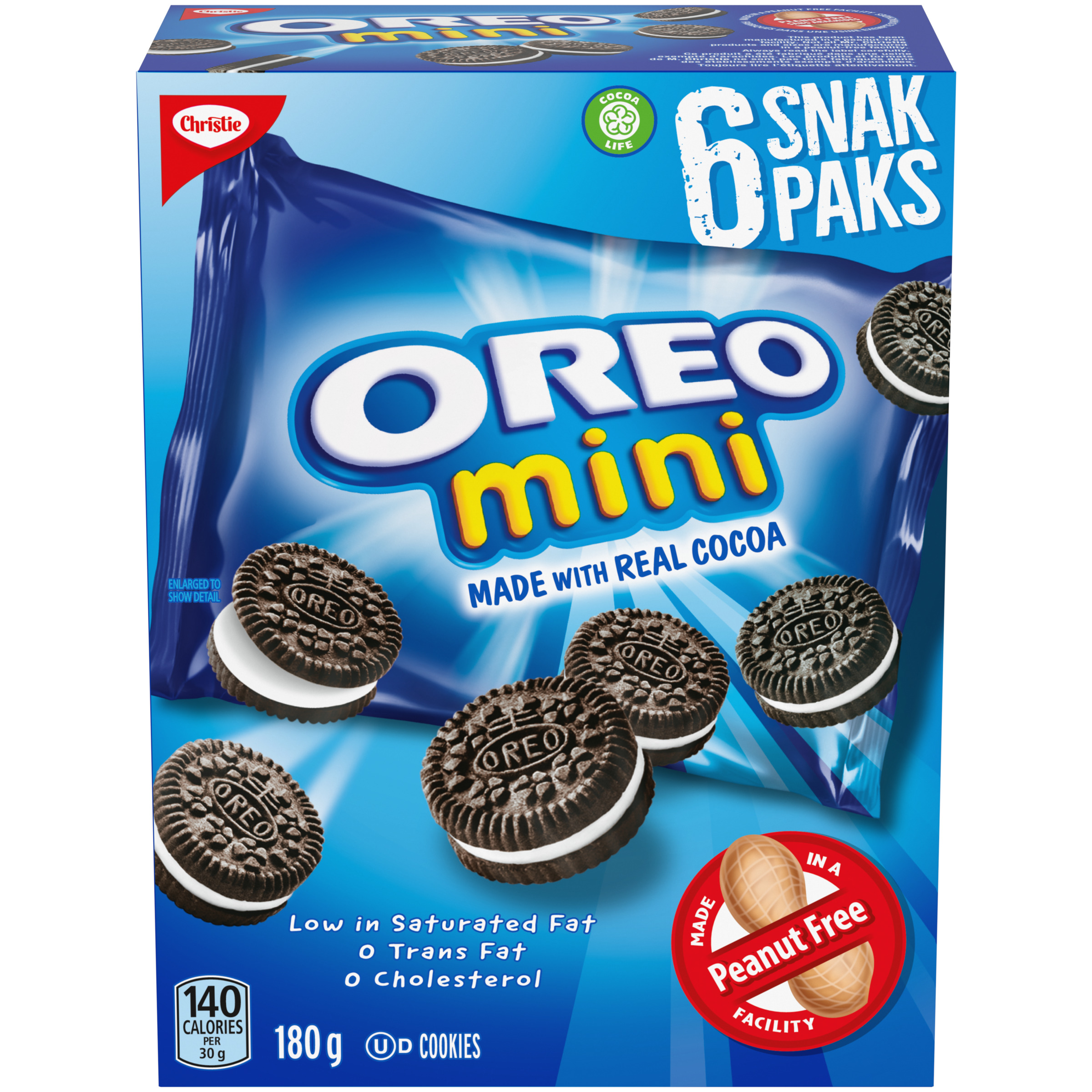 Oreo Mini 6 Snak Paks Cookies 180 G-thumbnail-0