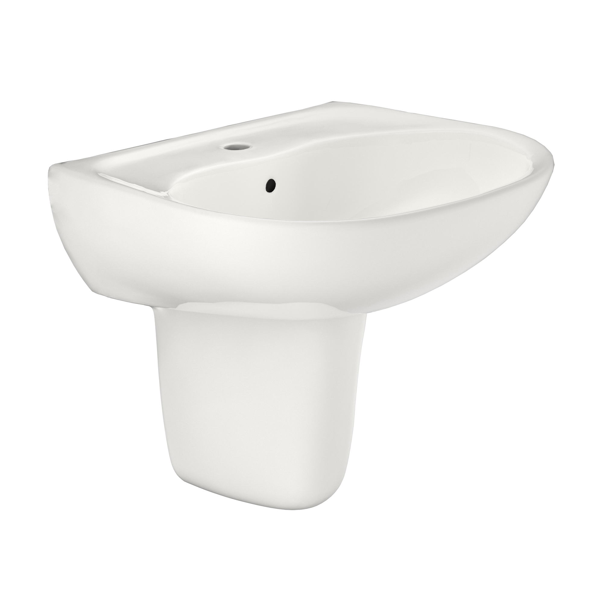 TOTO Supreme Oval Wall-Mount Bathroom Sink with CeFiONtect and Shroud for Single Hole Faucets, Colonial White, Vitreous China, LHT241G#11