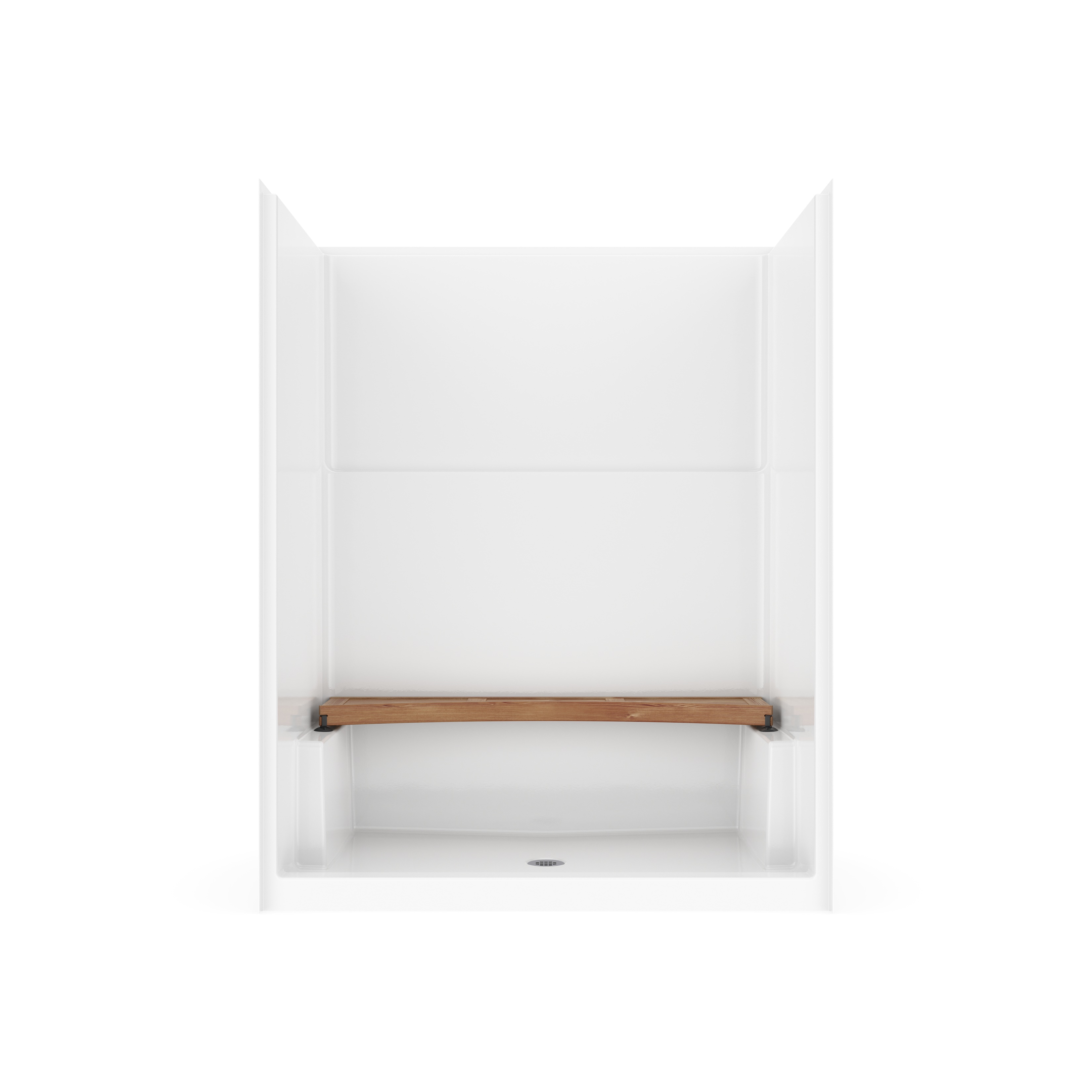 Icon SH6036 AcrylX™ Alcove Center Drain One-Piece Shower in White view 6