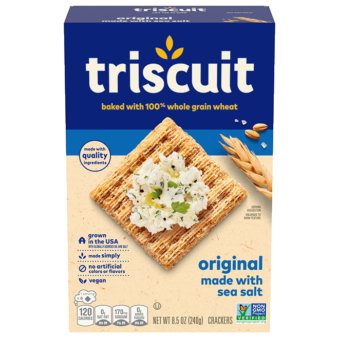 Triscuit Original Whole Grain Wheat Crackers, Vegan Crackers, Healthy Snacks, Lunch Snacks, 8.5 oz