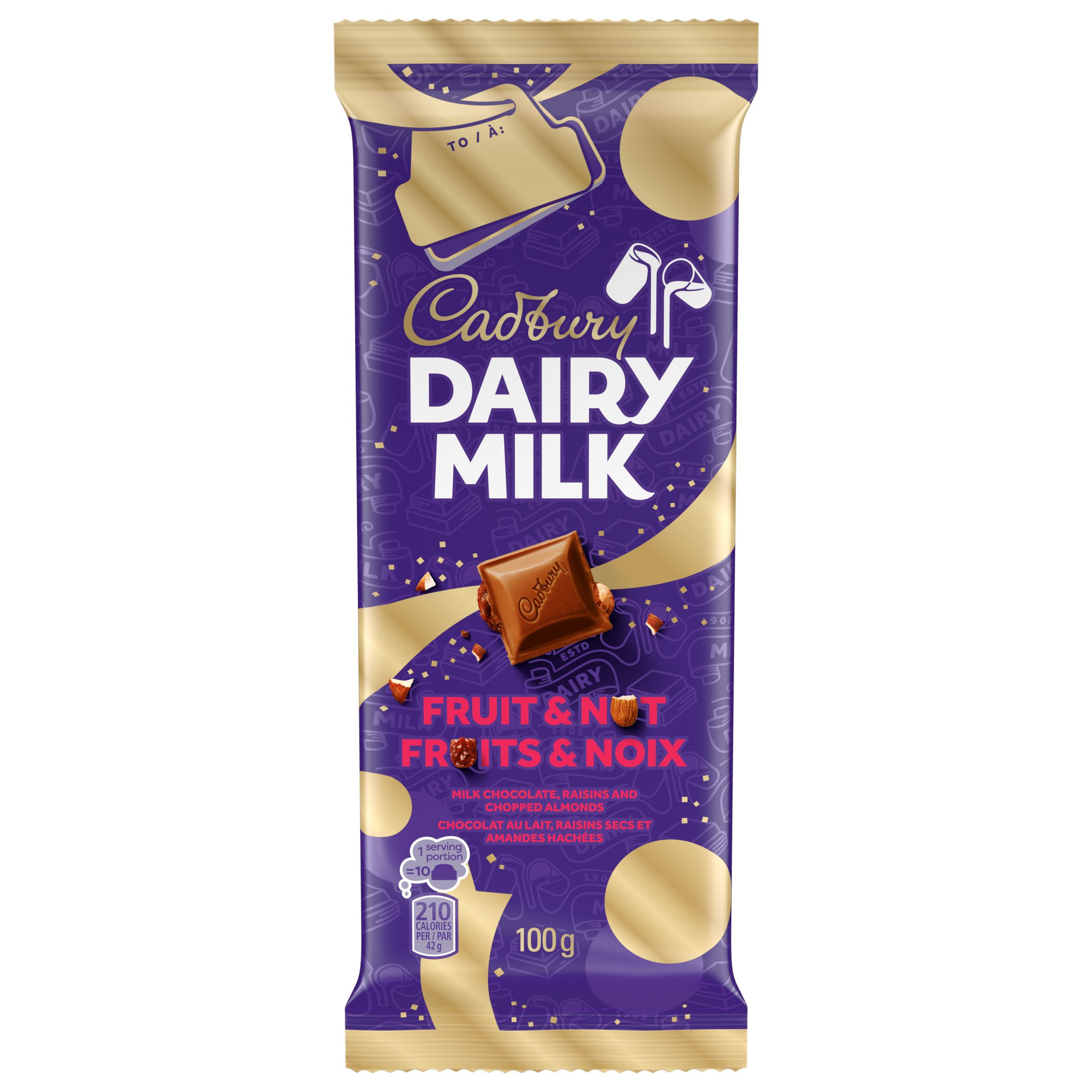 Cadbury Dairy Milk Fruit & Nut Chocolate Bars, 100 G-1