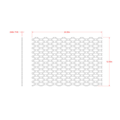 SteelWorks Weldable Expanded Sheet 18, Flattened (1/2"12" x 24")