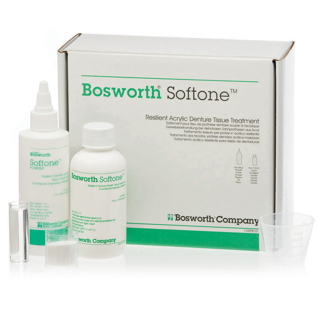 Bosworth Softone 3 oz. Powder and 4oz. Liquid, white