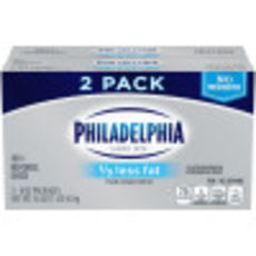 Philadelphia Original 2 Pack 1/3 Less Fat Neufchatel Brick Cream Cheese