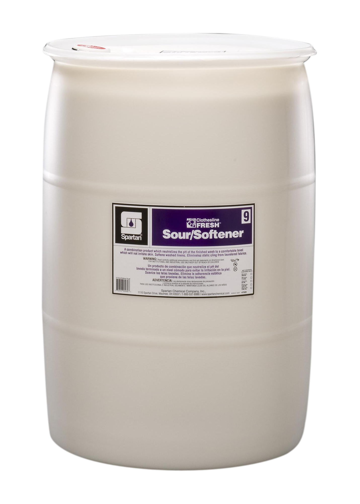 Spartan Chemical Company Clothesline Fresh Sour/Softener 9, 55 GAL DRUM