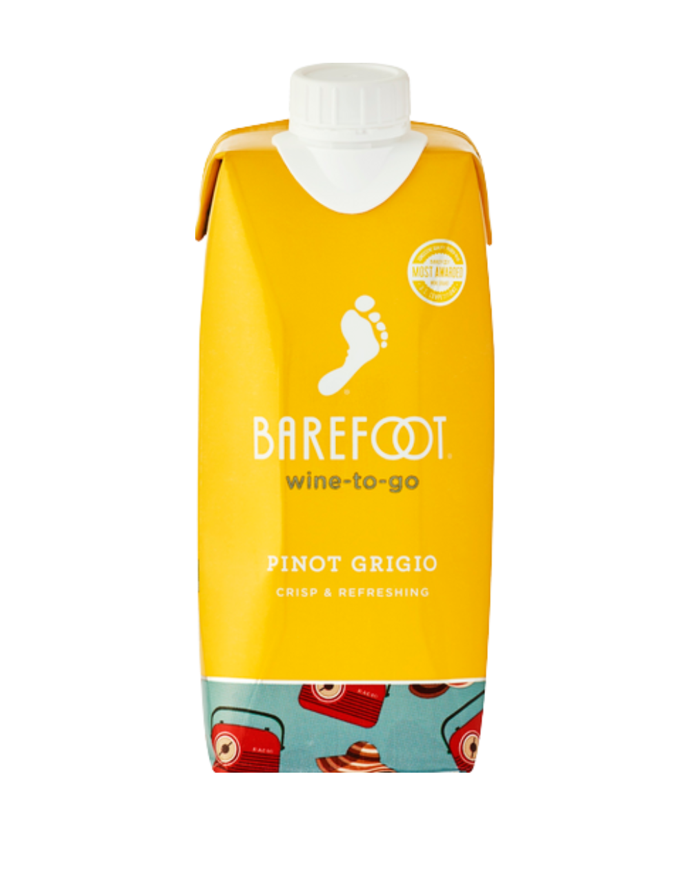 BAREFOOT-TO-GO PINOT GRIGIO WHITE WINE TETRA