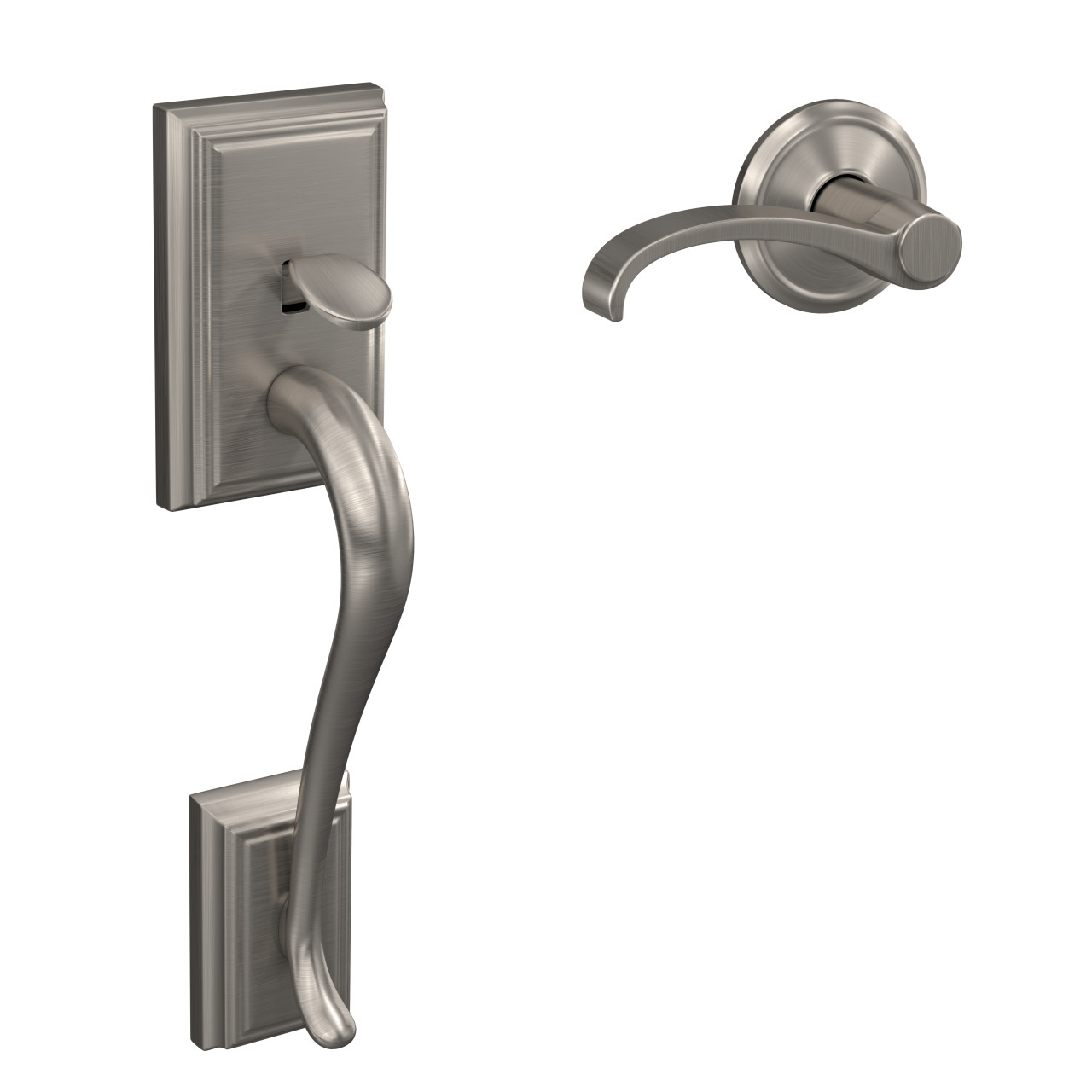 Custom Front Entry Handle and Whitney Lever with Alden Trim