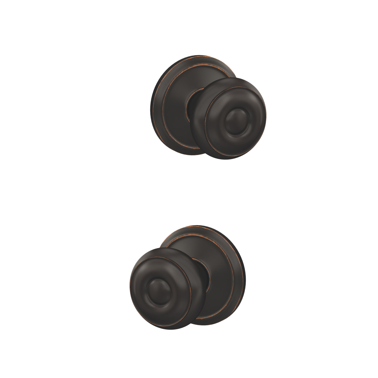 Custom Georgian Knob Combined Interior Hall-Closet and Bed-Bath Lock