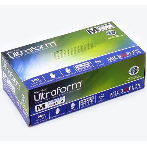 Microflex Ultraform ® Exam Glove Large Nitrile- 300/Box