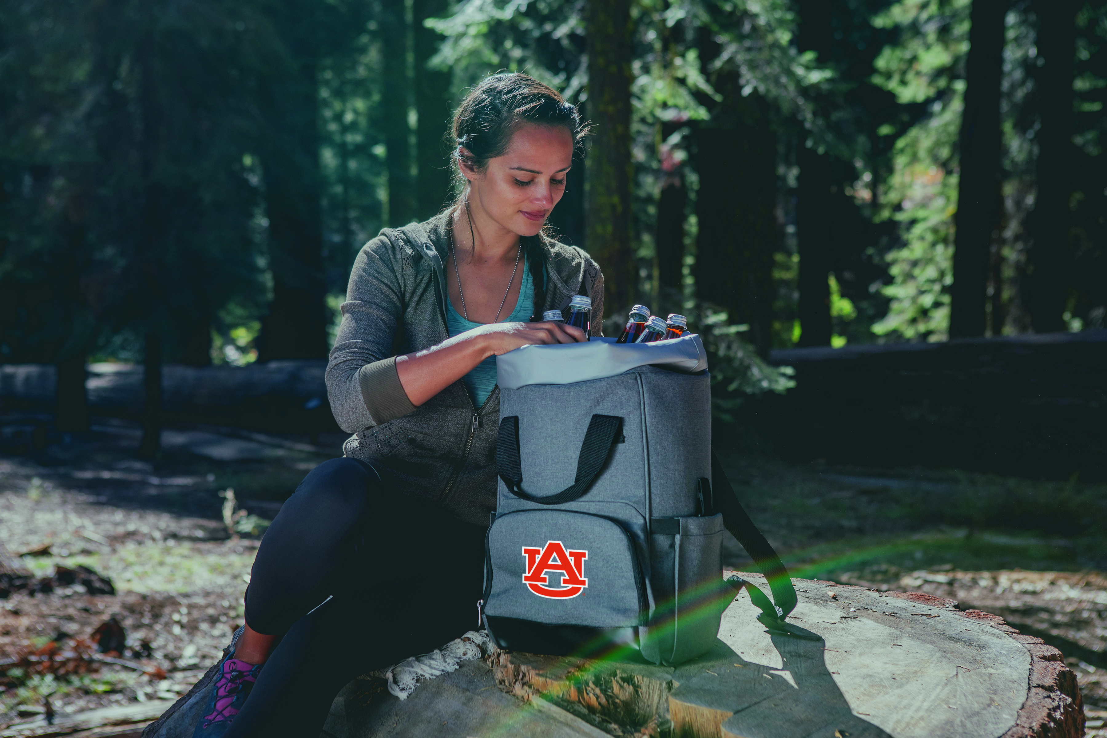 Auburn Tigers - On The Go Roll-Top Cooler Backpack