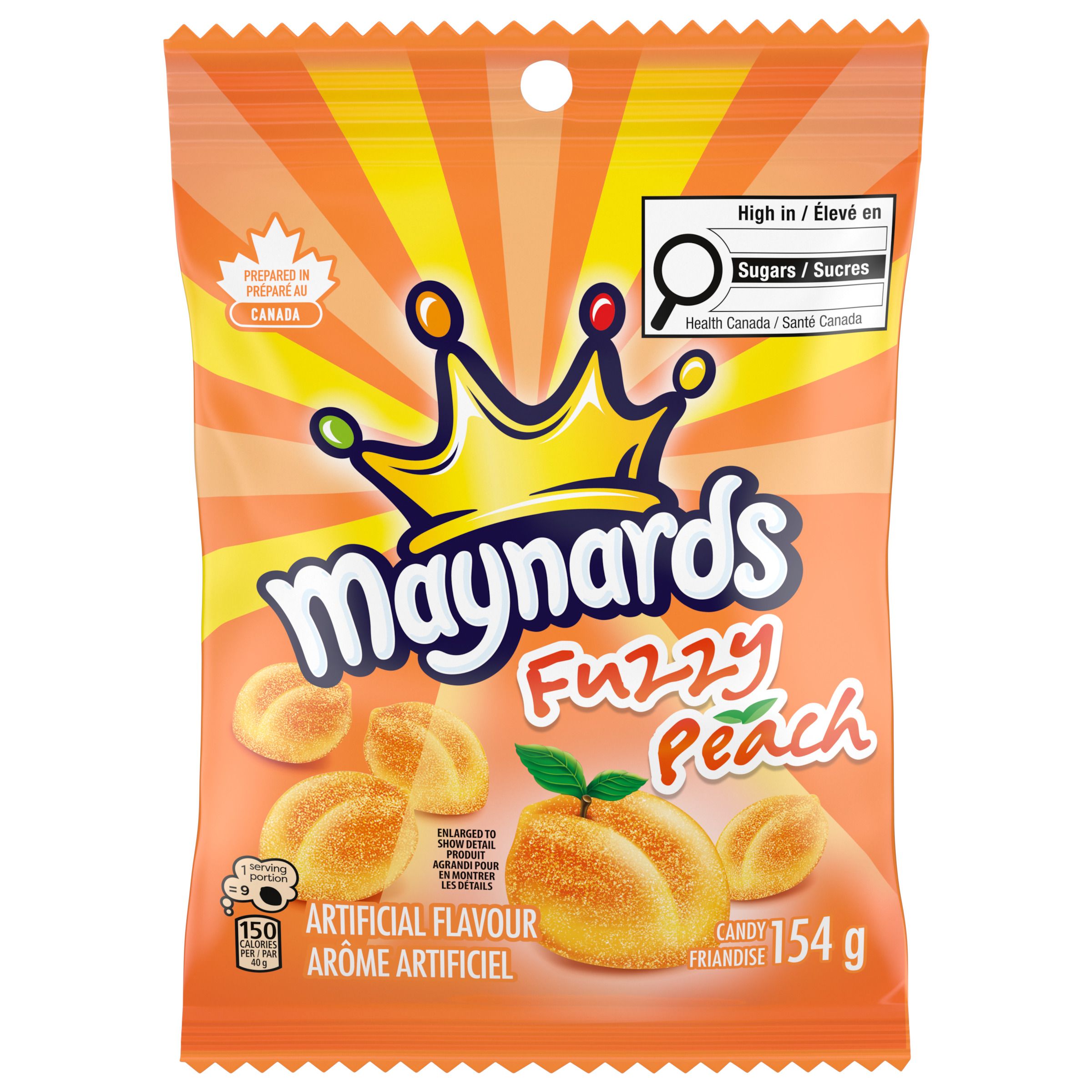 MAYNARDS FUZZY PEACH, GUMMY CANDY 154G