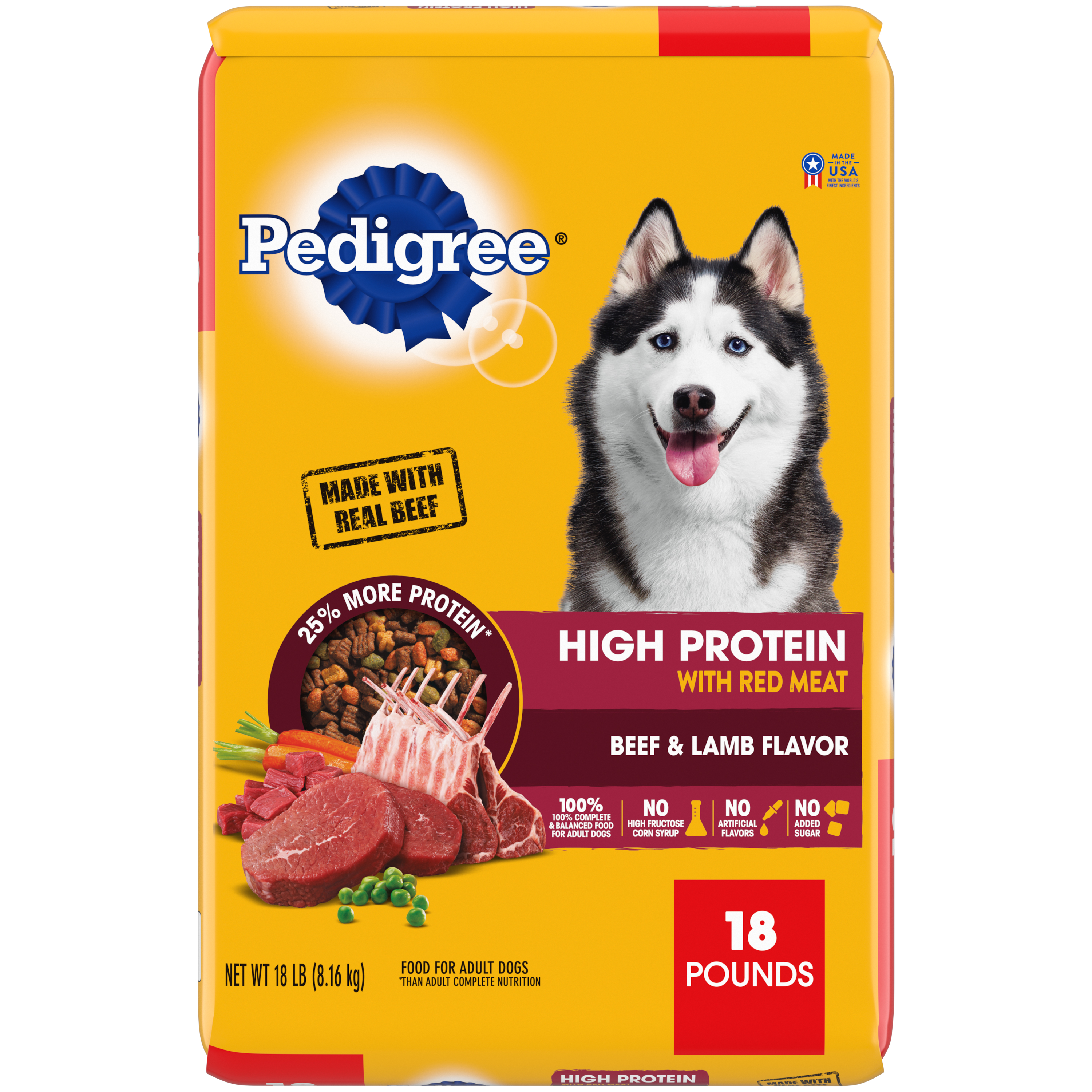 18lb Pedigree High Protein Red Meat - Health/First Aid