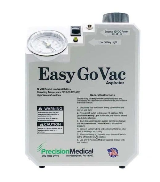 EasyGo Portable Suction Machine, 800cc Canister