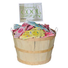 Bellingham BASKET2603AP Exceptionally Cool™ Gloves in Assorted Patterns Wooden Basket, 72 Pairs