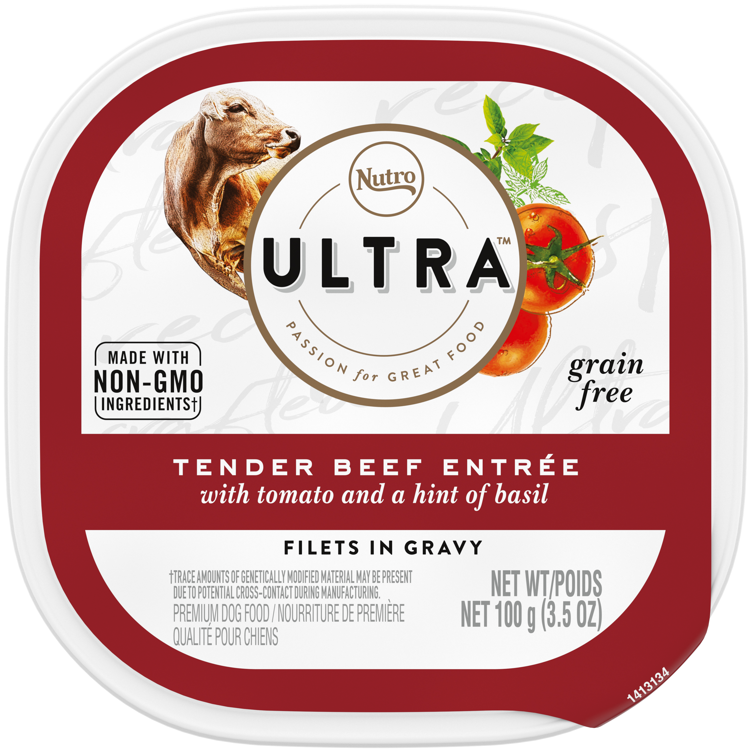 24/3.5 oz. Ultra Grain Free Cuts In Gravy Beef - Food