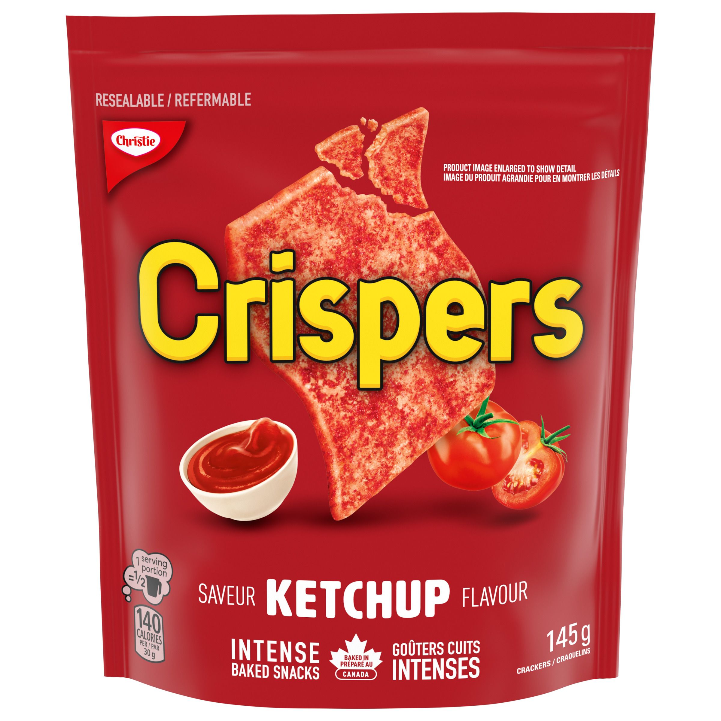 Crispers Ketchup Cracker Snacks, 145G-0