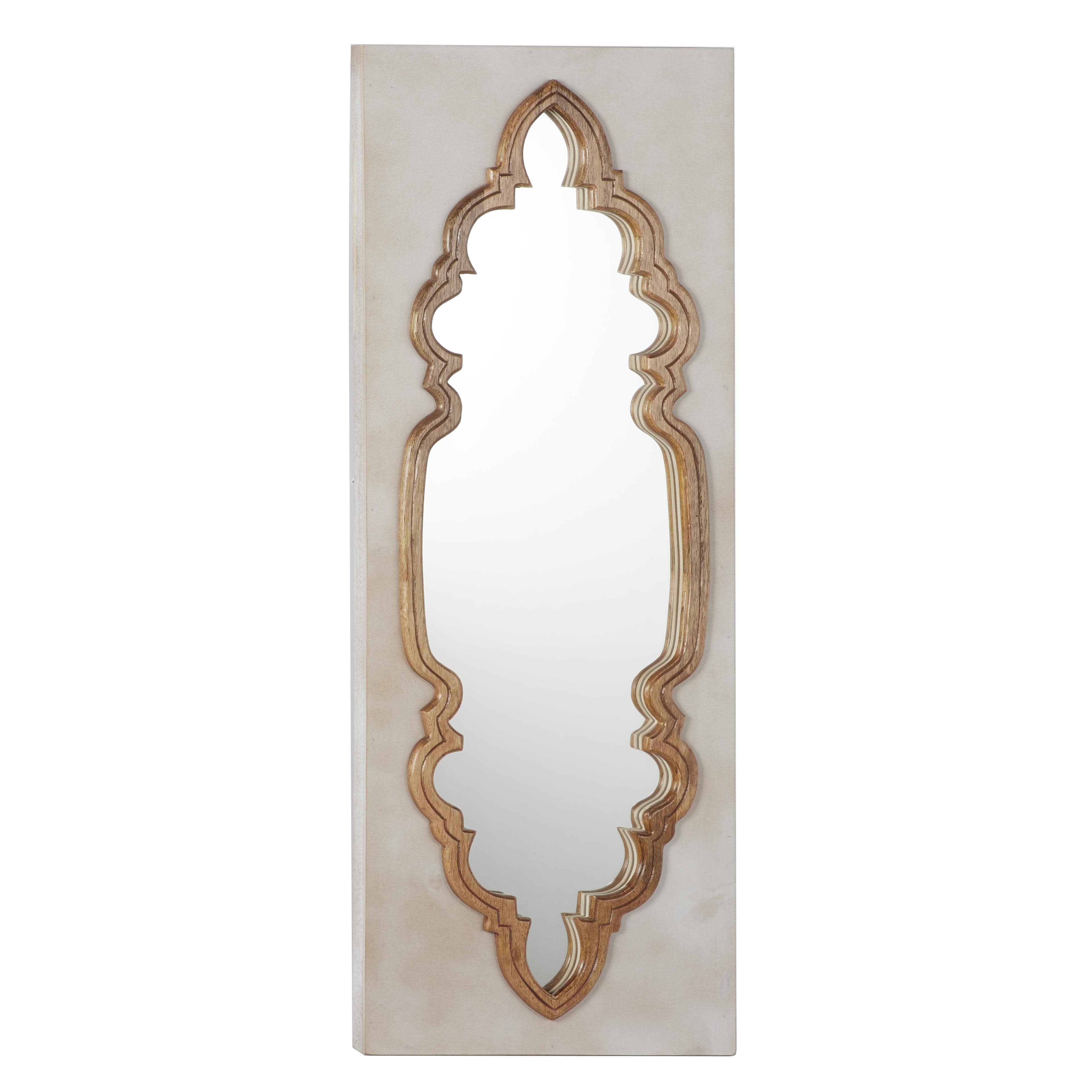 Multi Colored Wood  Wall Mirror,
