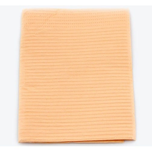 Econoback® Patient Towels, 2-Ply Tissue with Poly, 19" x 13", Peach - 500/Case