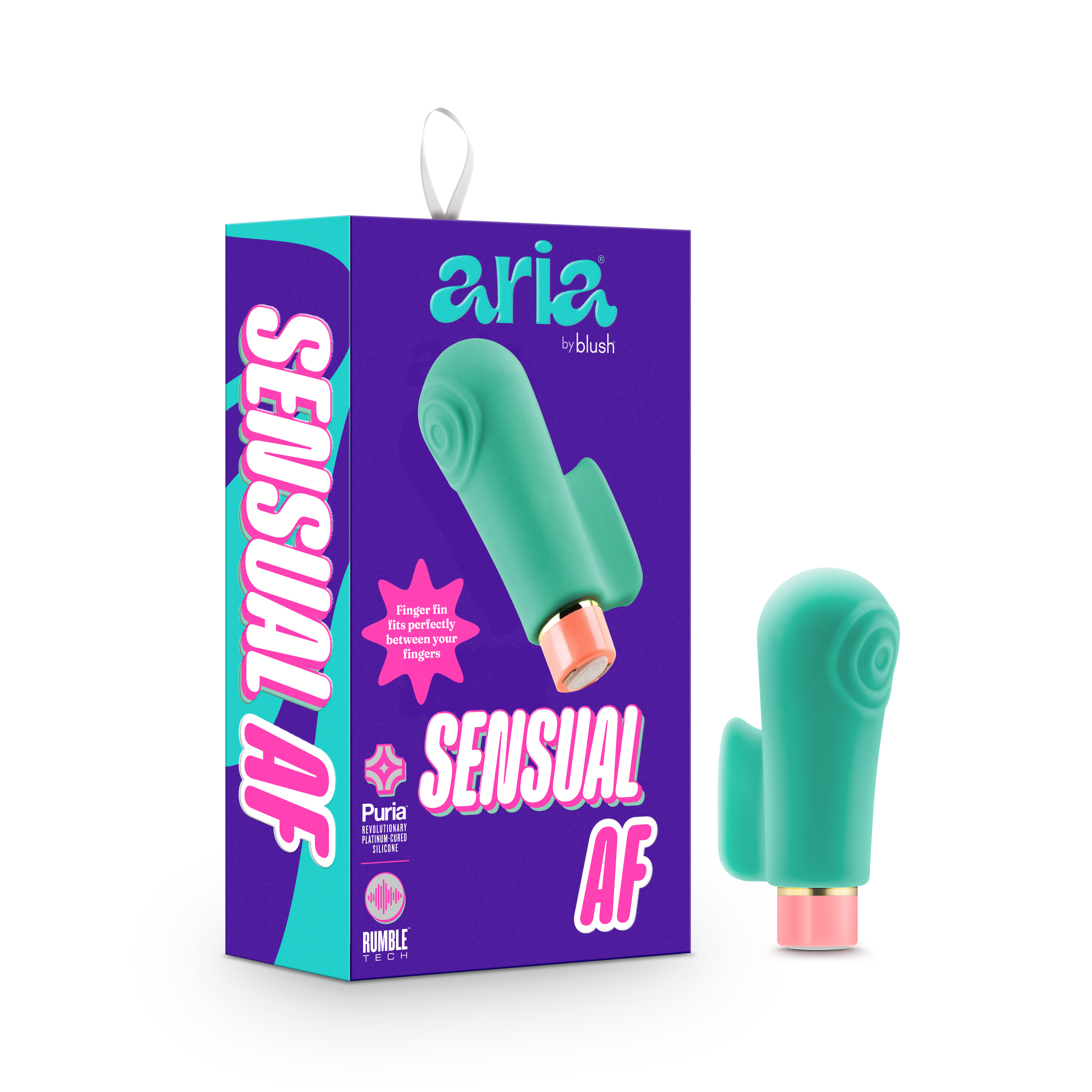 Blush Aria Sensual AF Teal 3.25-Inch Finger Fin Vibrator