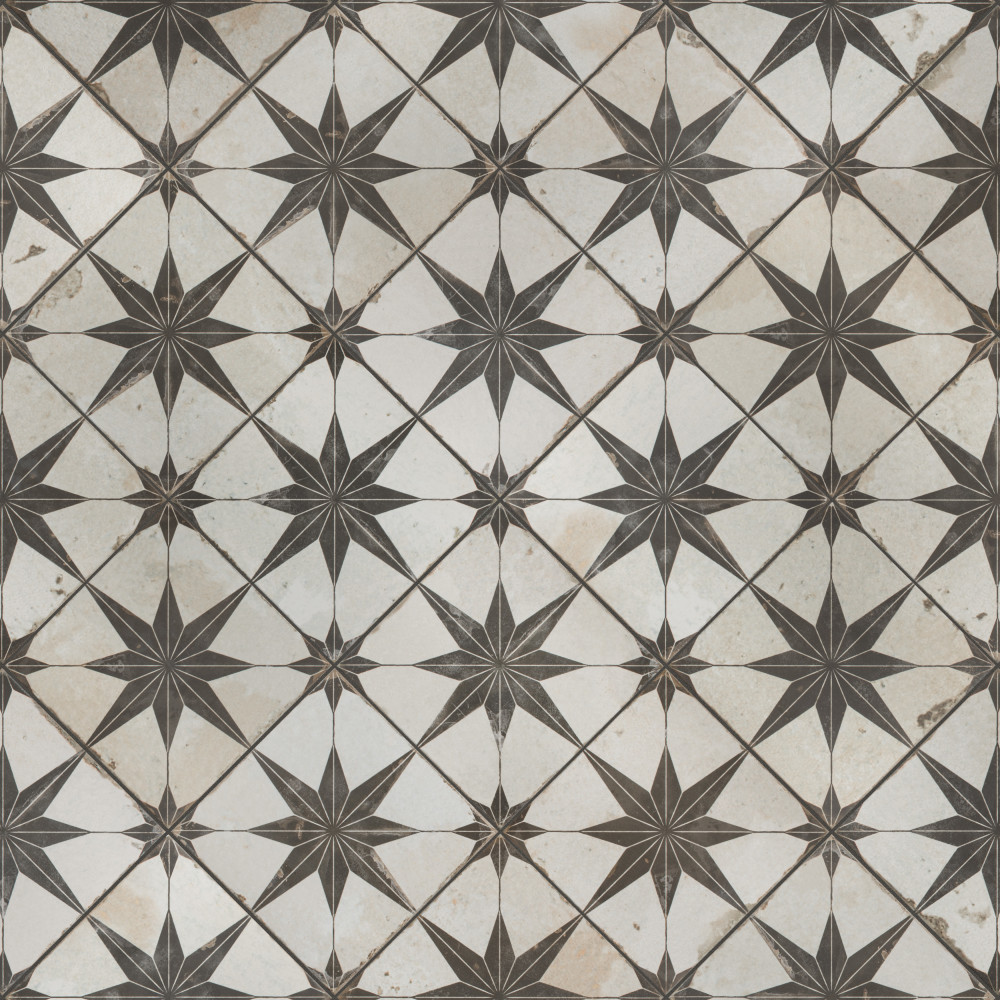 Kings Star Nero 17 5 8 In X 17 5 8 In Ceramic Floor And Wall Tile