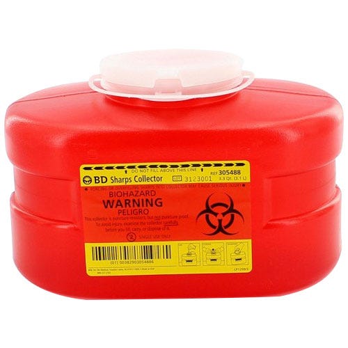 Sharps Collector, 3.3 Quart (Small), Red