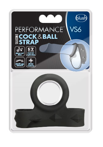 Blush Performance? / VS6: Black Silicone Ball Strap & Penis Ring