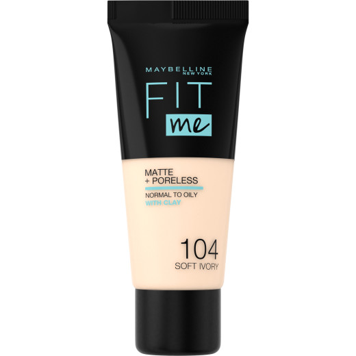 maybelline new york fit me matte+poreless fondöten - 104 soft ivory