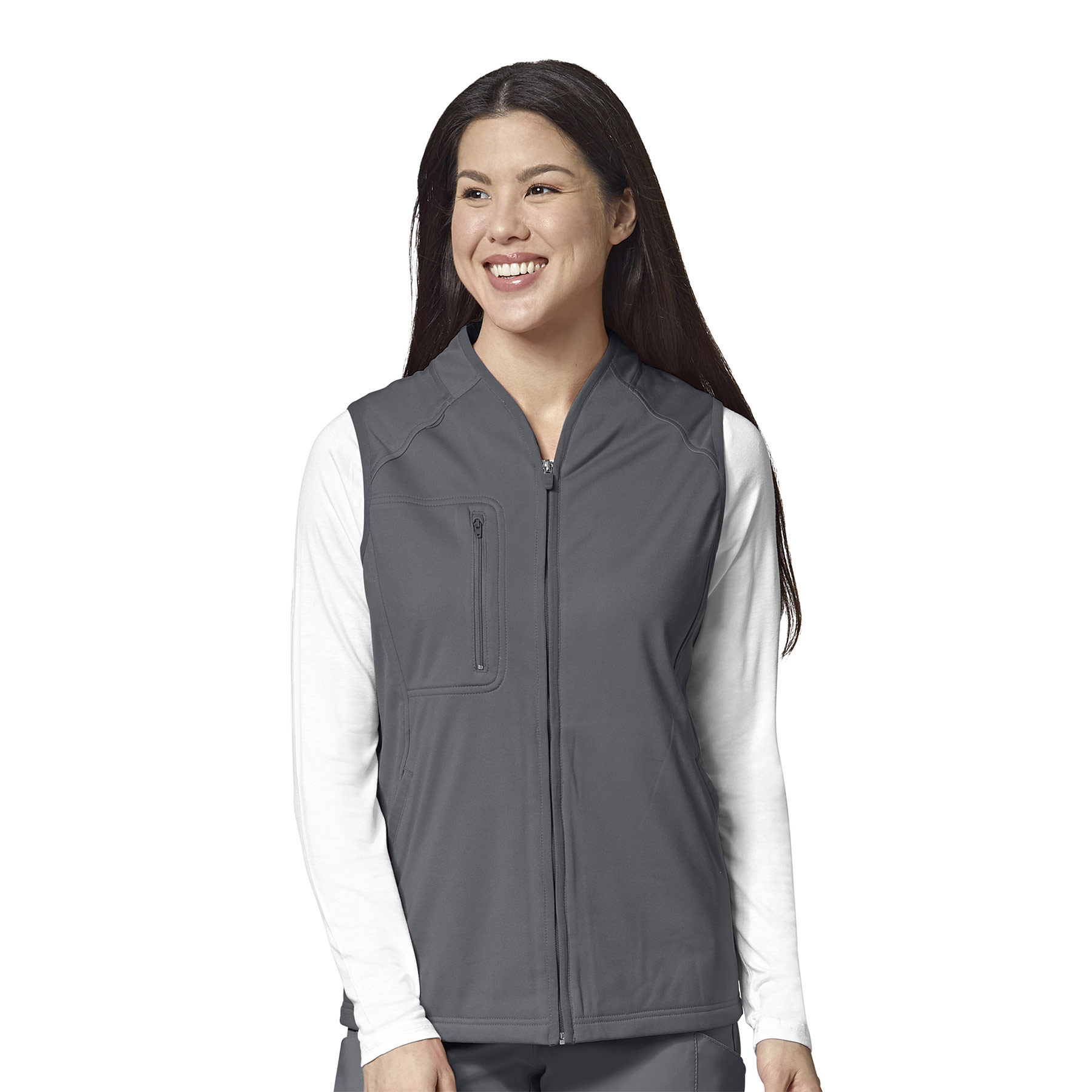 Wink Women&#39;s Full Zip Fleece Vest-WonderWink