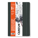 Canson Graduate Sketch & Notes Art Book, Dark Gray, Soft Cover Binding, 92 Sheet, 5.5x8.5 inch