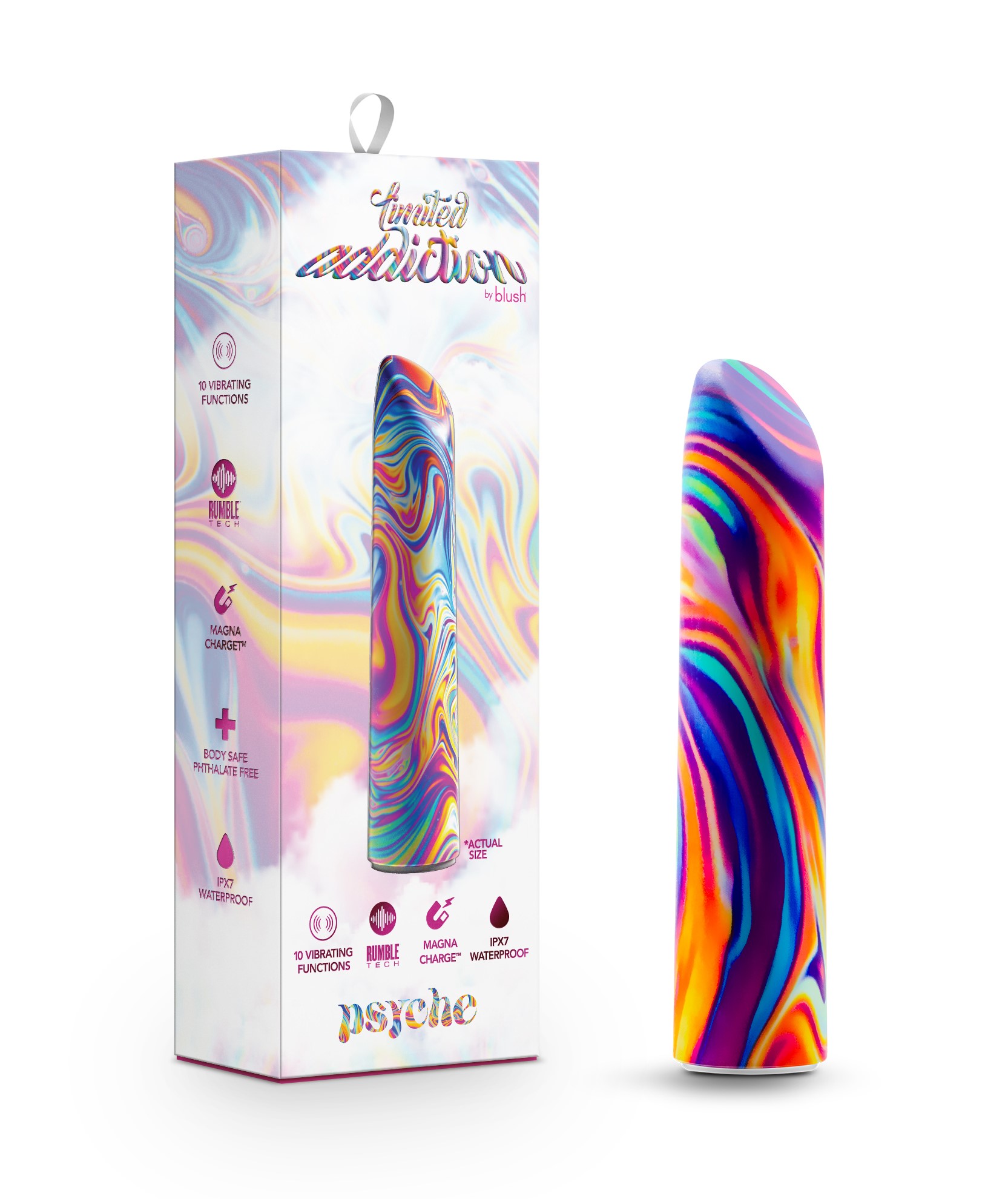 Blush Limited Addiction Psyche Power Vibe Rainbow 4-Inch Vibrator