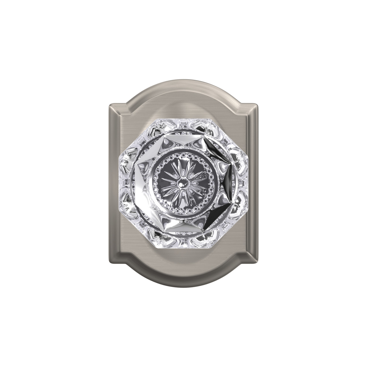 Custom Alexandria Glass Knob Combined Interior Hall-Closet and Bed-Bath Lock