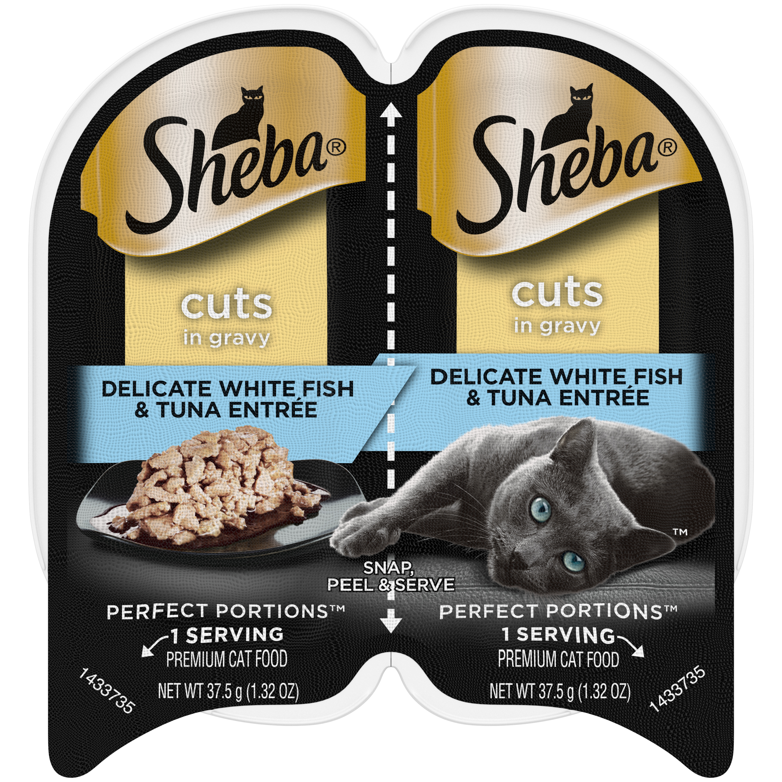 24/2.65 oz. Sheba Perfect Portions Whitefish & Tuna Cuts - Food
